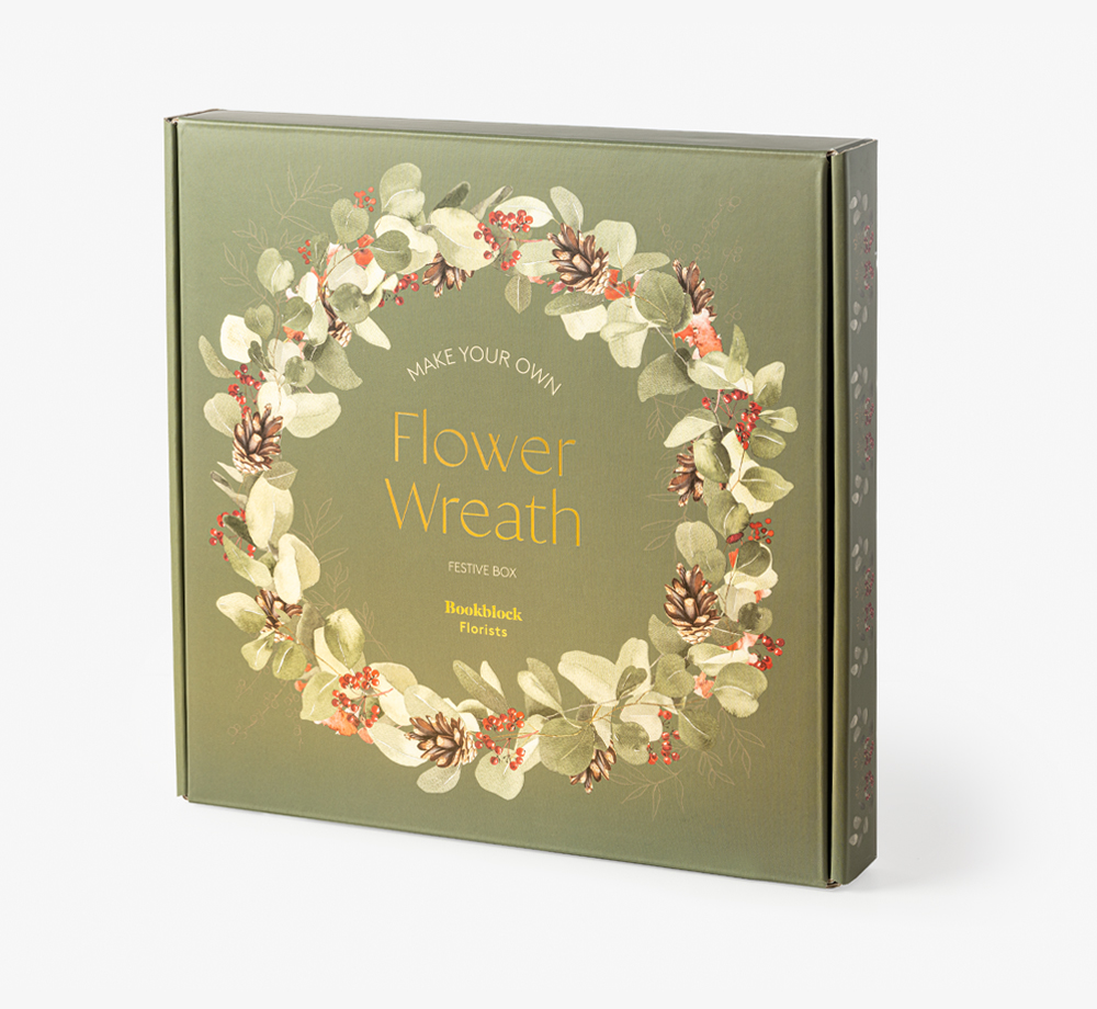 Festive Flower Wreath Kit by Bookblock FloristsCorporate Gifts| Bookblock