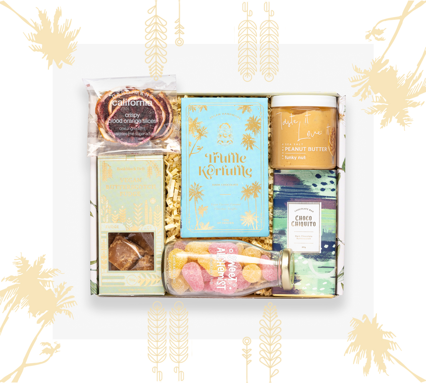 Vegan Sweet Shop Gift Box with decorative details