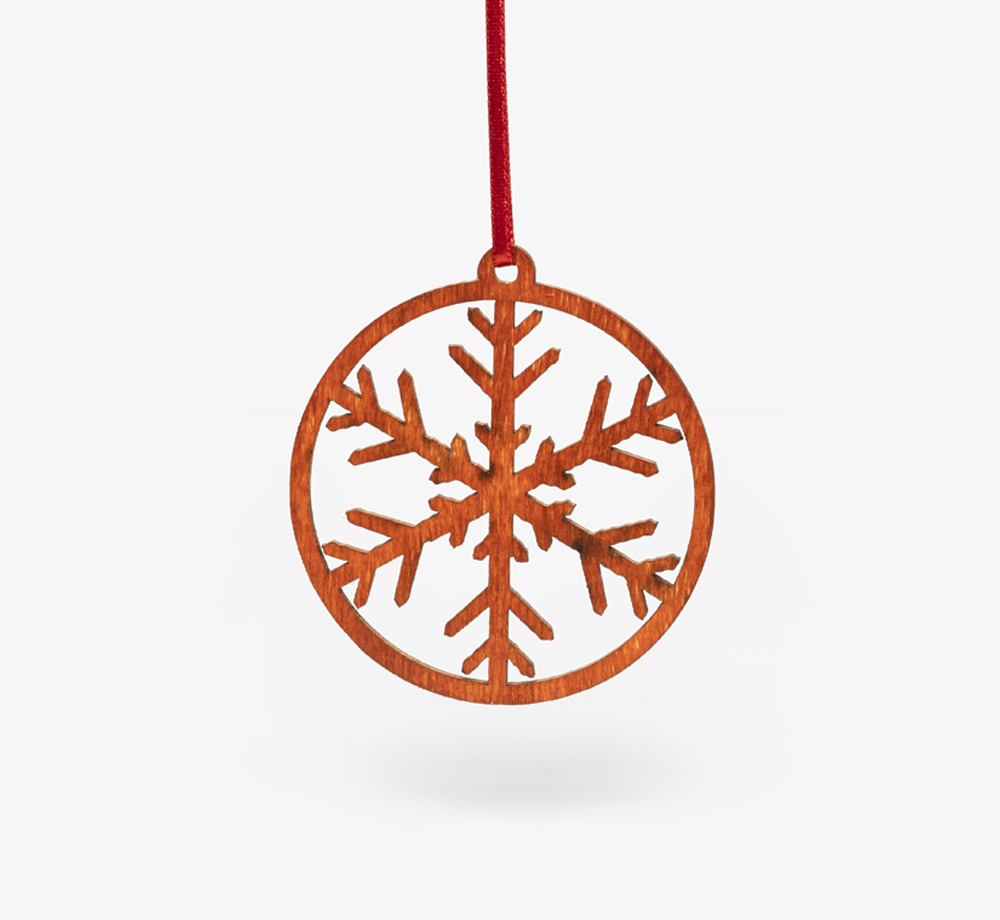 Snowflake Wooden Decoration by BookblockCorporate Gifts| Bookblock