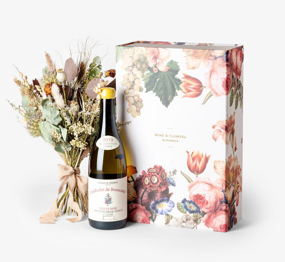 Bela and Blanc ‘Wine & Flowers’ by Wine & FlowersGift Box| Bookblock