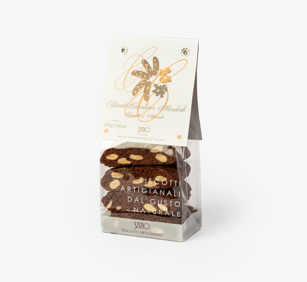 Chocolate & Almond Biscotti 200g by SfizioCorporate Gifts| Bookblock