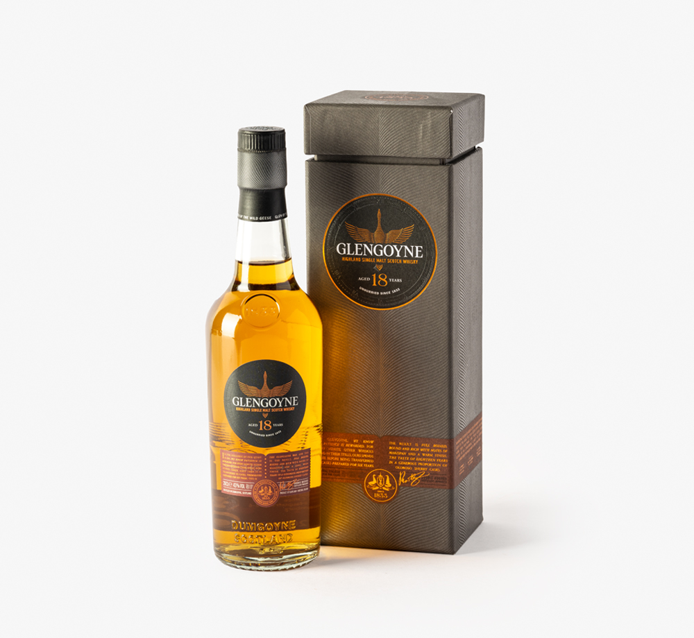 18 Years Old Highland Single Malt Scotch Whisky 20cl by GlengoyneCorporate Gifts| Bookblock