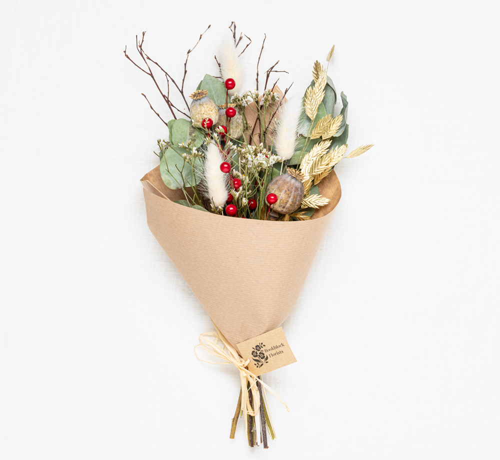 Christmas Eucalyptus & Berry Bouquet by Bookblock FloristsCorporate Gifts| Bookblock