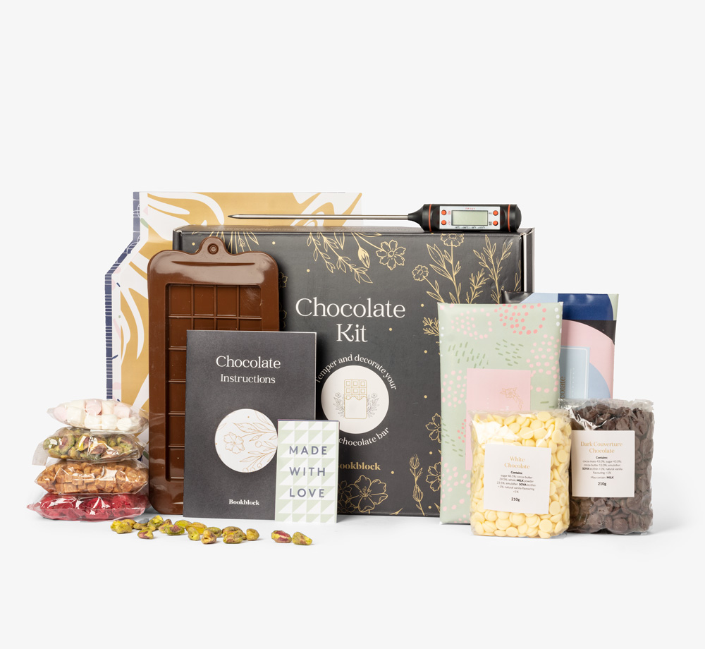 Chocolate Kit: Temper & Decorate Your Own Bar by BookblockCorporate Gifts| Bookblock