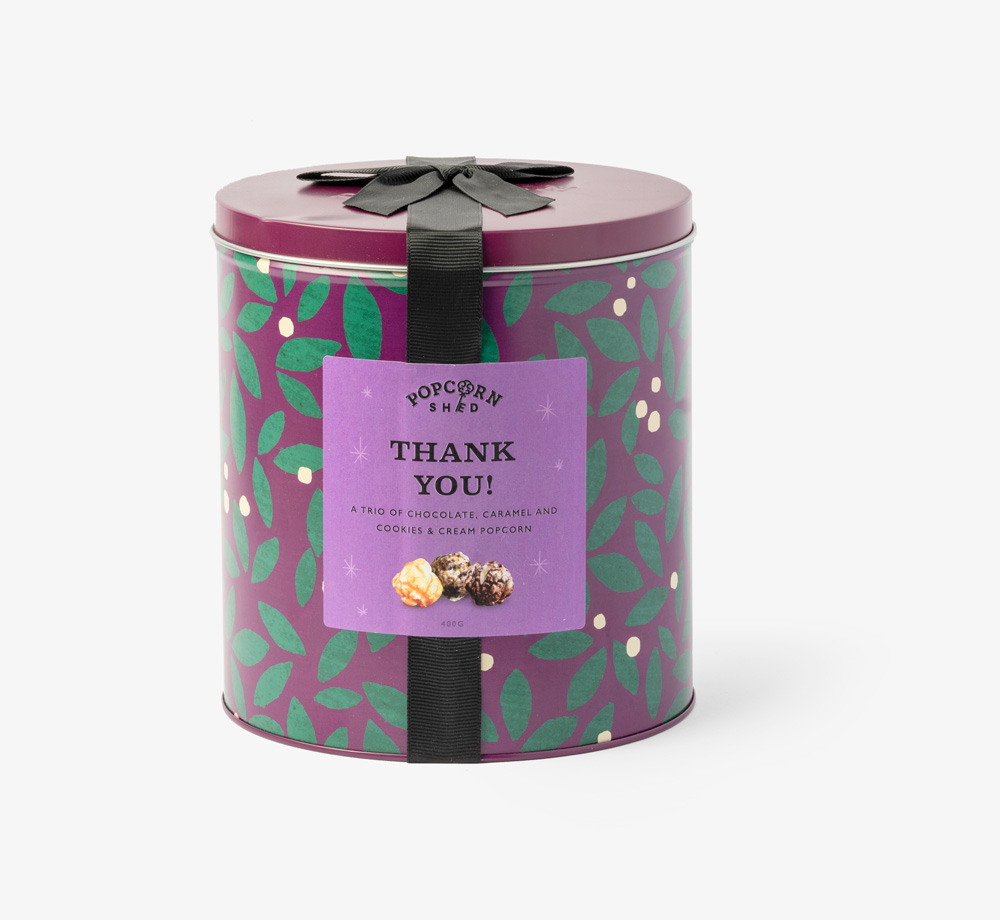 Thank You Popcorn Trio 400g by Popcorn ShedCorporate Gifts| Bookblock