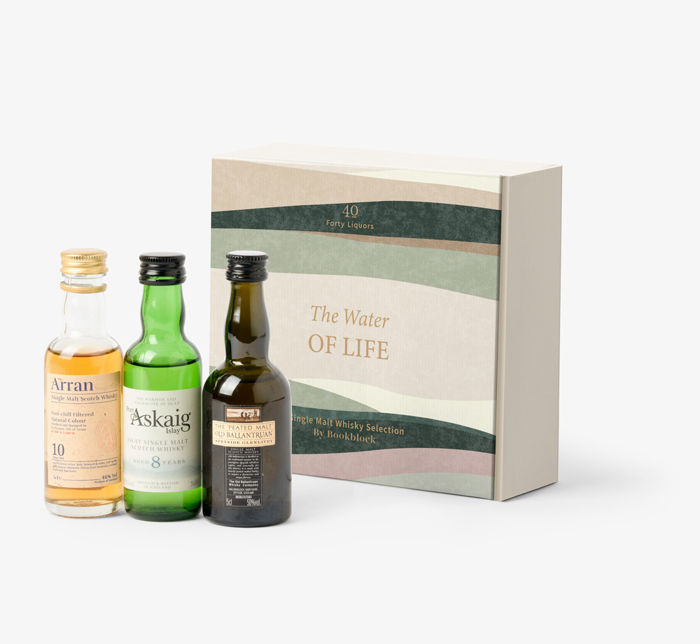 The Water of Life 3 Whisky Selection by Forty LiquorsCorporate Gifts| Bookblock