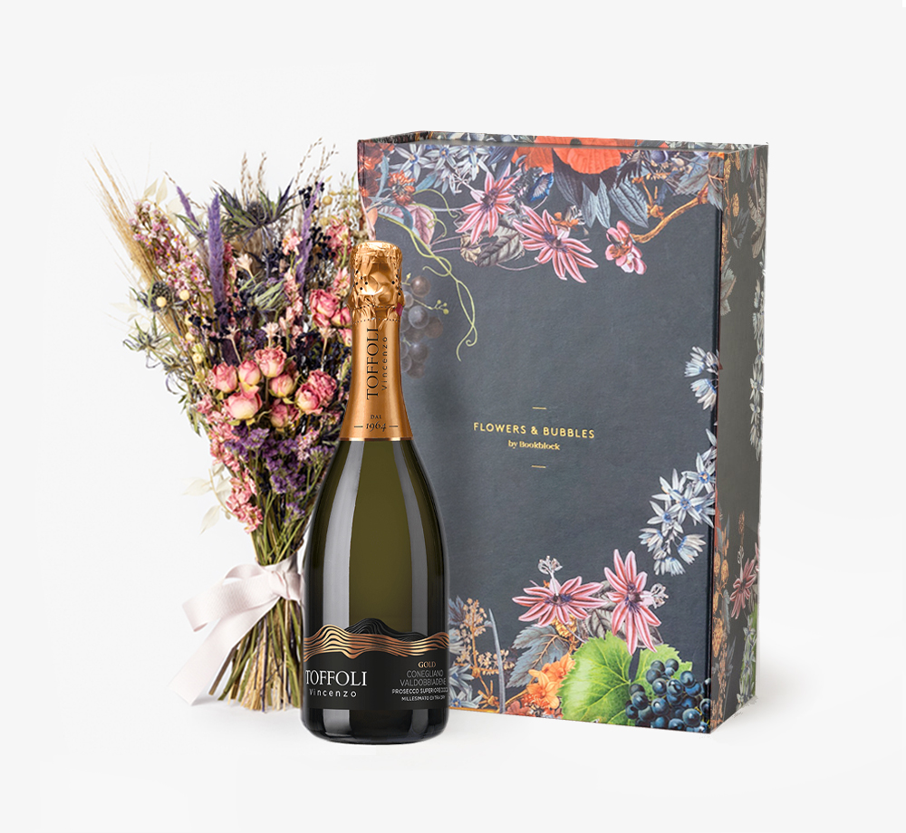 Prosecco and Rose ‘Flowers & Champagne’ by Flowers & BubblesGift Box| Bookblock