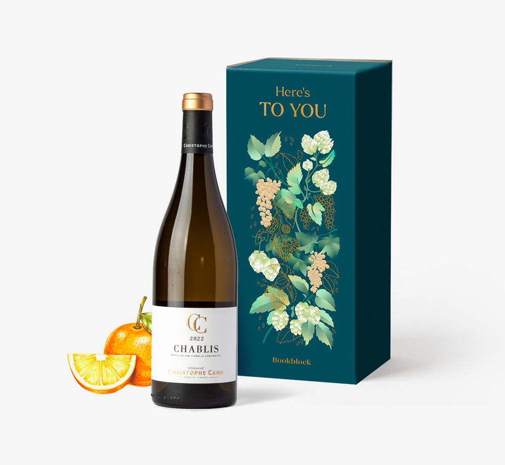 2022 Chablis 75cl by Christophe CamuGift Box| Bookblock