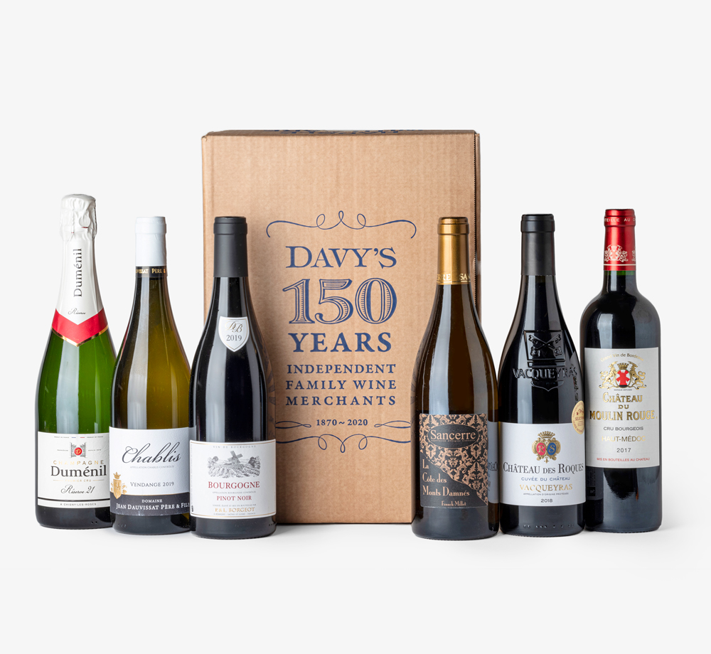 ‘Classic French’ Case of 6 Wines by Davy's WineGift Box| Bookblock