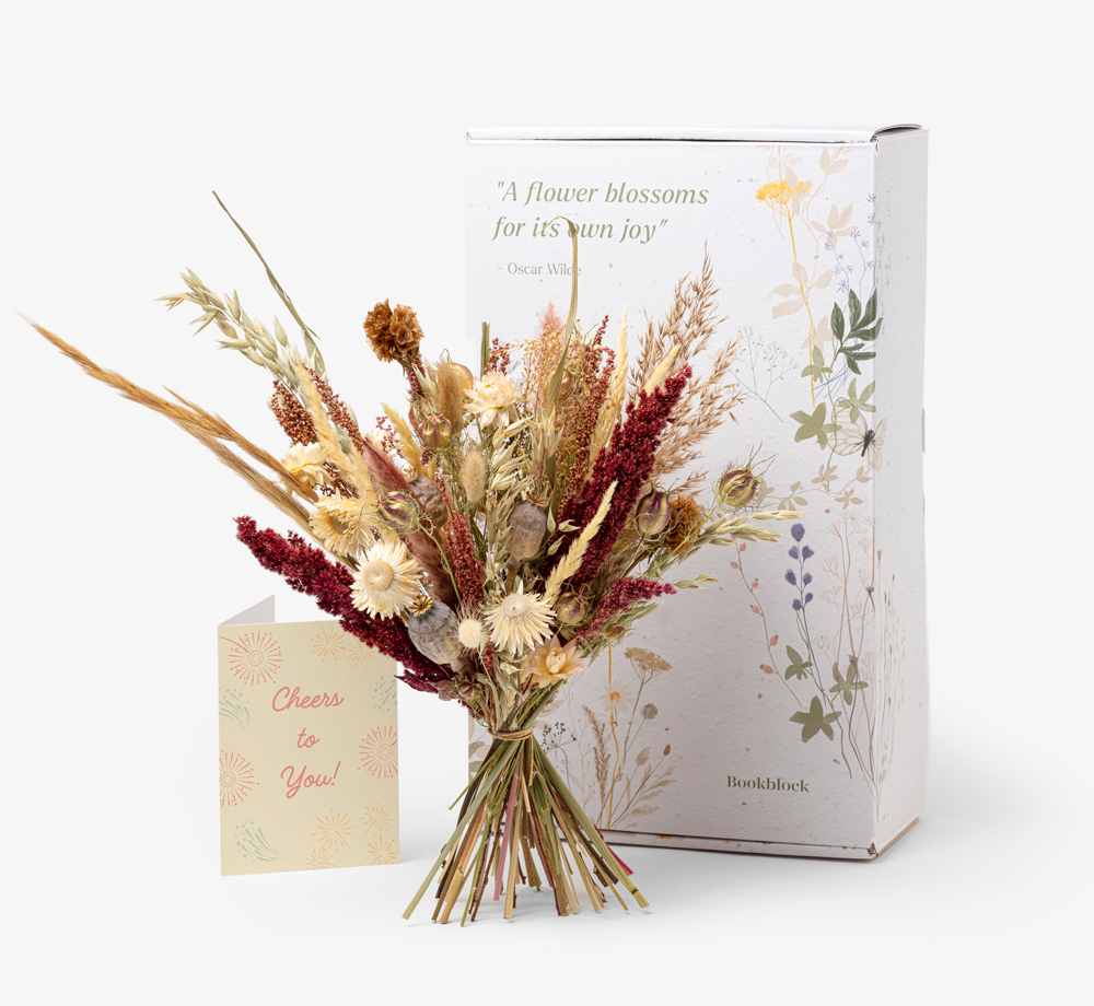 Congratulations Large Dried Flower Bouquet by Bookblock FloristsGift Box| Bookblock