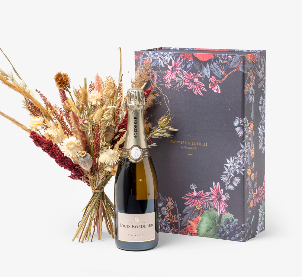 The Jubilee ‘Flowers & Champagne’ by Flowers & BubblesGift Box| Bookblock
