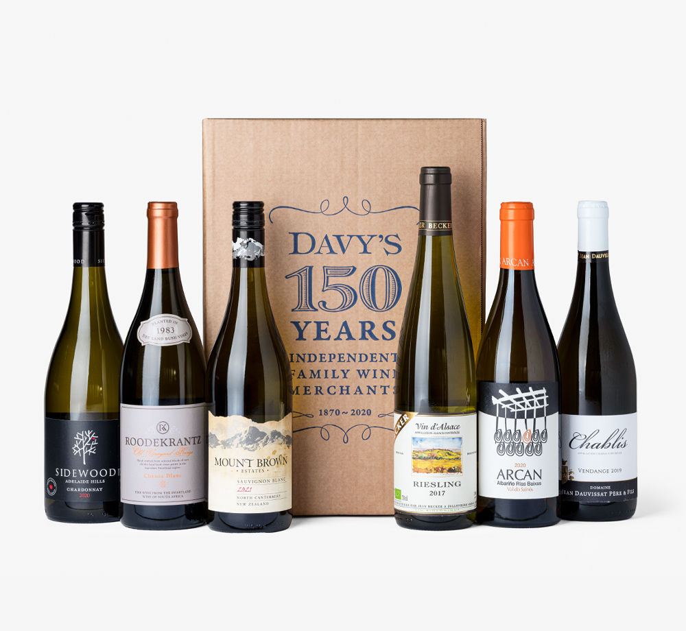 White Classics Case of 6 Wines by Davy's WineGift Box| Bookblock