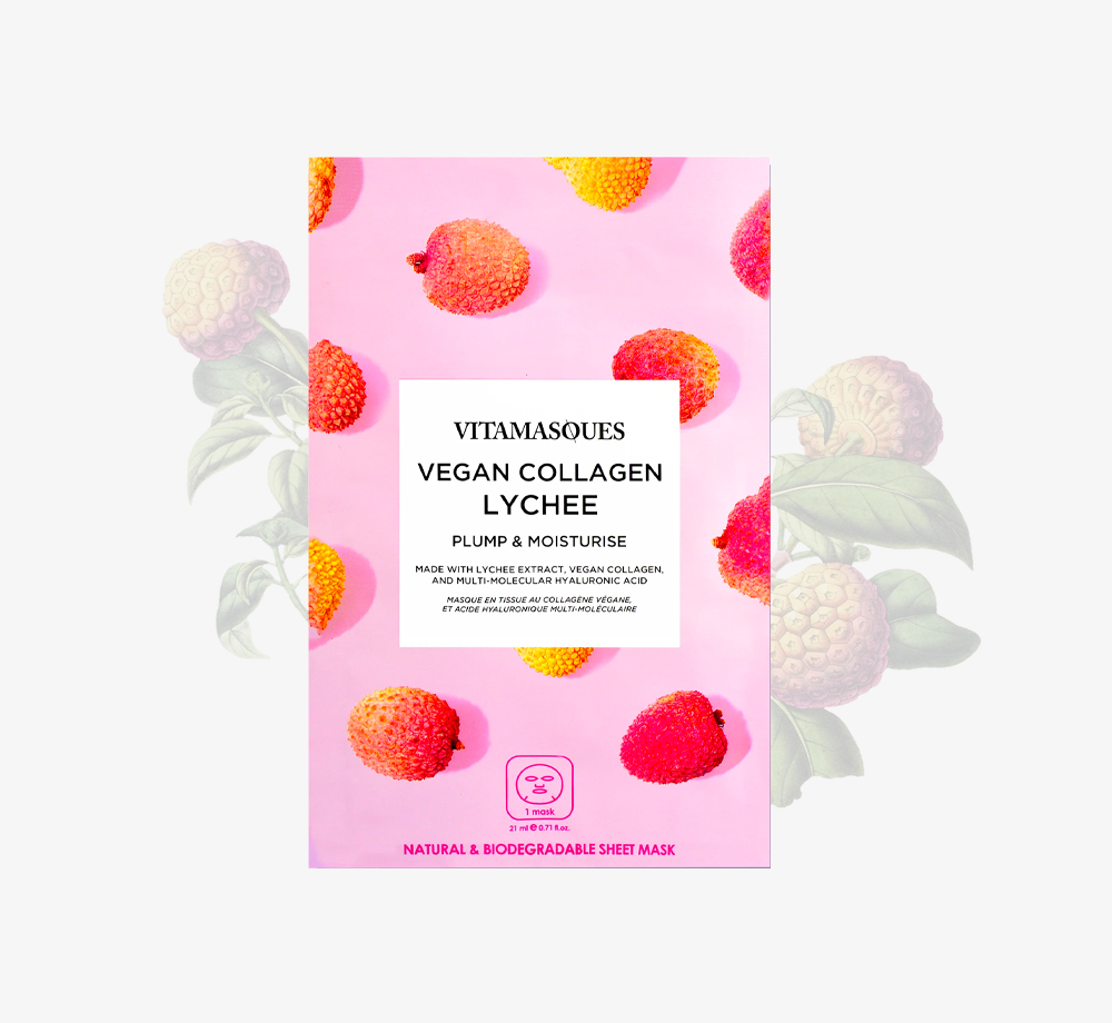 Vegan Collagen Lychee Sheet Mask by VitamasquesPamper| Bookblock