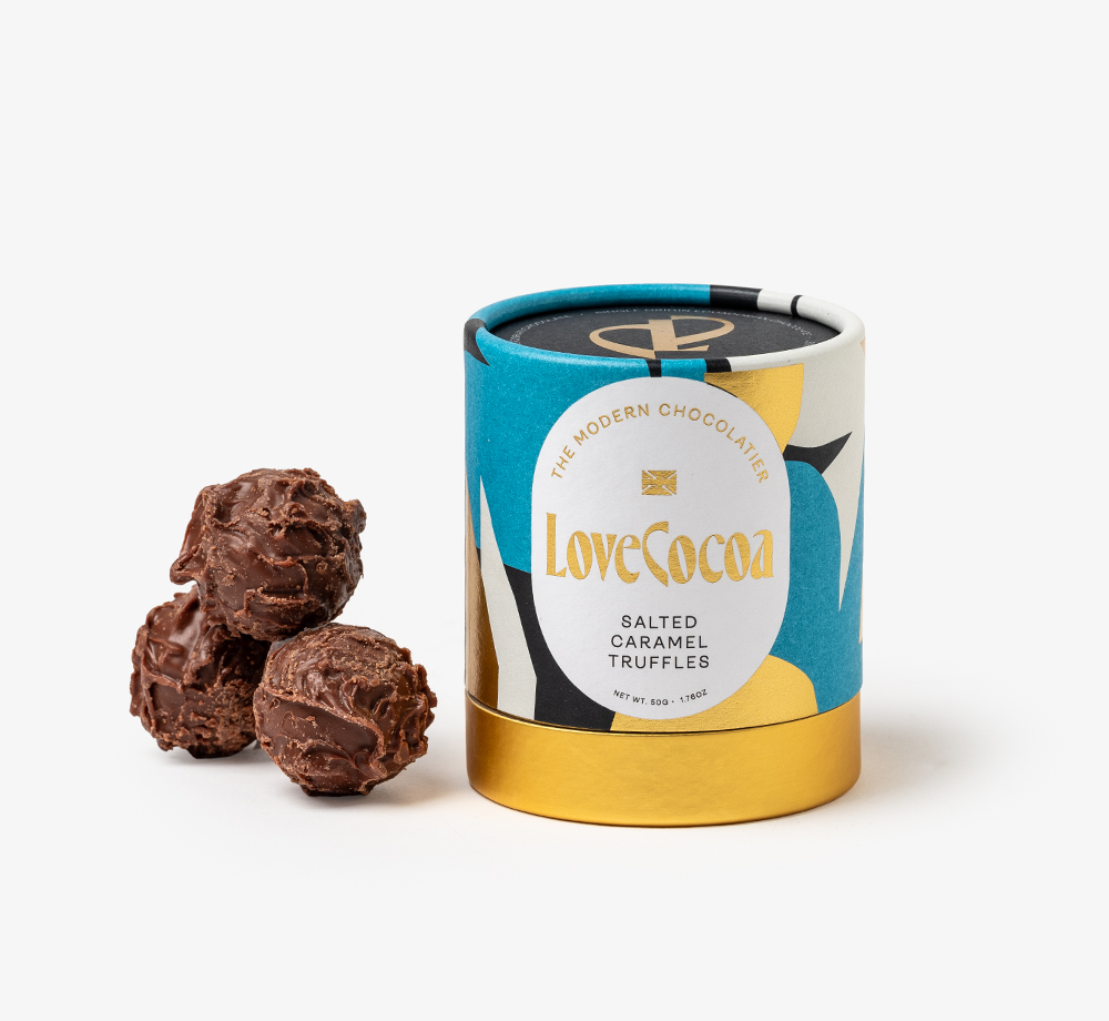 Mini Salted Caramel Truffles 50g by Love CocoaCorporate Gifts| Bookblock