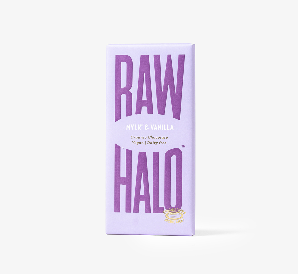 Mylk & Vanilla Chocolate Bar 70g by Raw HaloGift| Bookblock